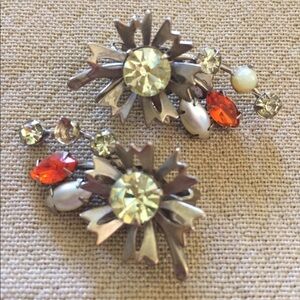 Vintage Fall Colors Clip on Earrings Beau Jewels